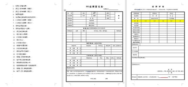 人力资源，绩效管理专业表格，word专业设计，赶紧GET住