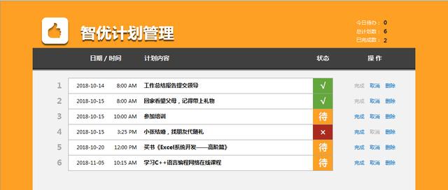 Excel全自动计划管理，做个有规划的自律狂，轻简好用，赶紧拿走