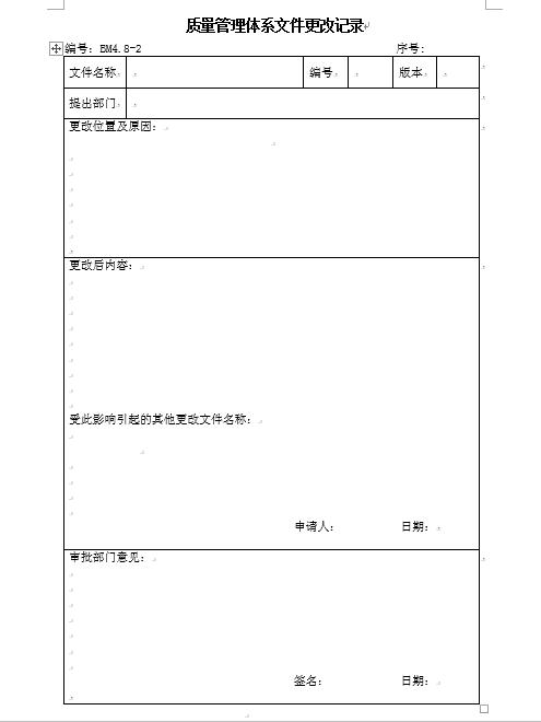 完整套质量体系文件，113页培训表格合集，单页排版套用轻松