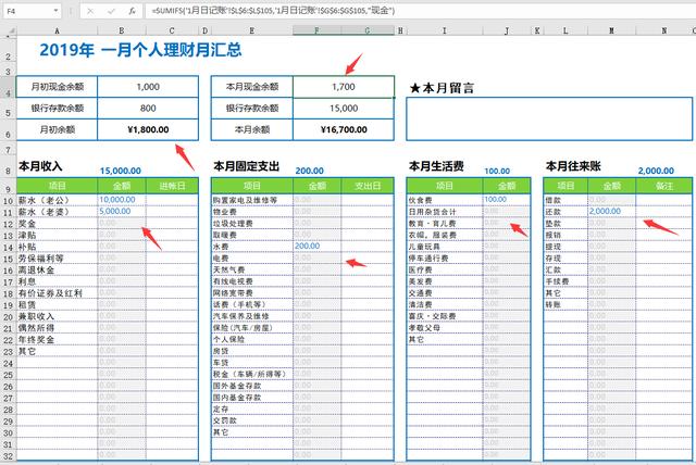 超实用全年家庭收支记账套表，月度汇总统计，年终直显全函数生成