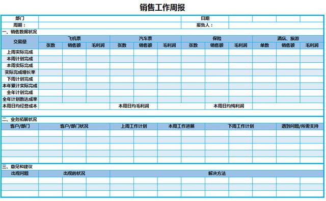 超实用Excel工作周报表，专业表格设计，精准排版，免费拿走