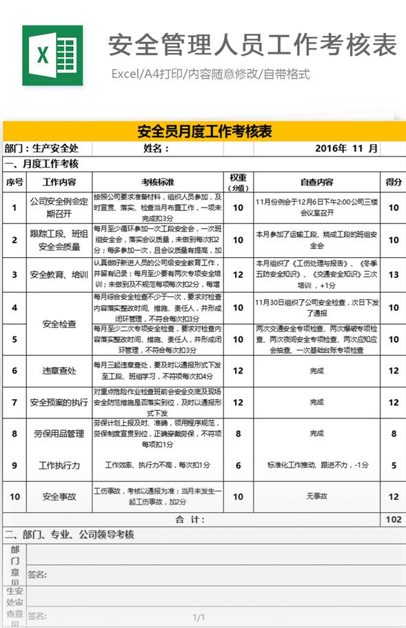 Excel绩效考核模板，多考核框架结构，完整表格函数，快手套用