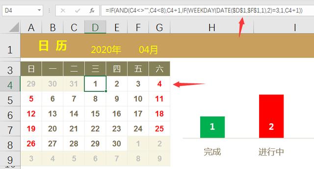 超实用Excel工作计划表，万年日历自动变化，日程提醒一键操作