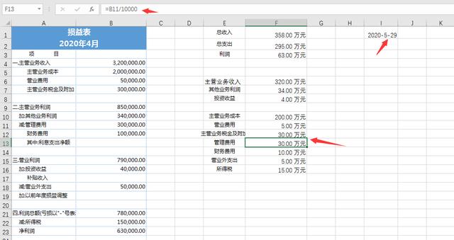 Excel财务报表看板，损益表自动计算，图表看板同步更新直观轻松