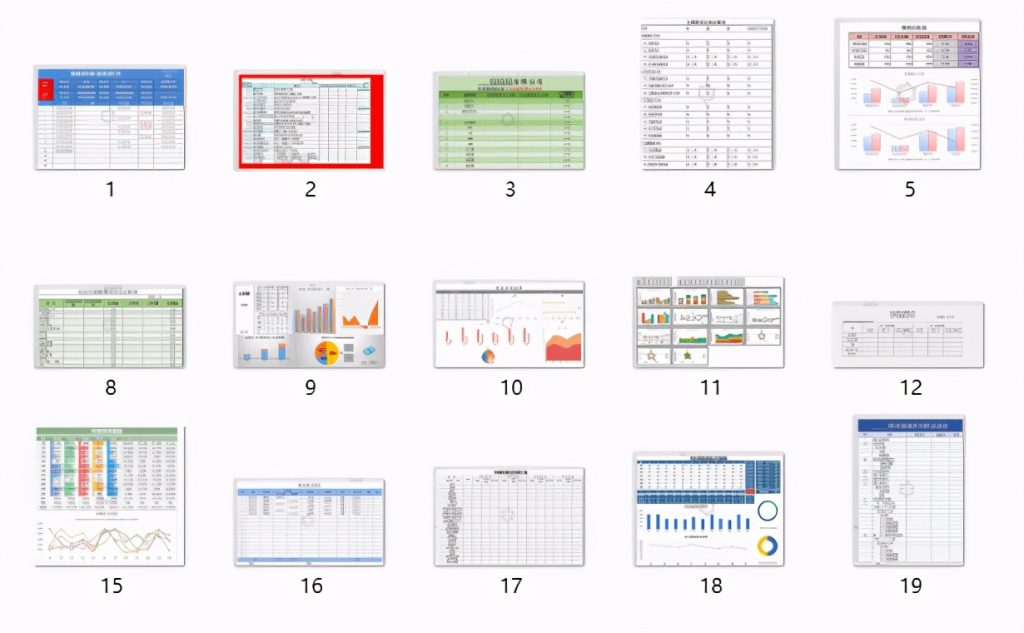20张财务收支分析表，Excel可视化图表，函数统算拿来就用
