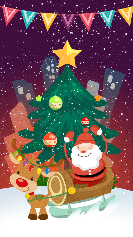 卡通手绘圣诞插画，PSD文件AI圣诞树平安夜素材，高质量套用