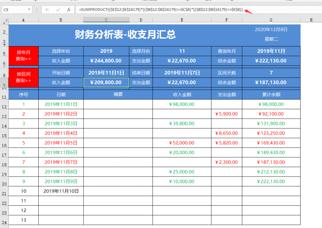 Excel财务统计分析图表，框架完整自动计算，图表应用超轻松