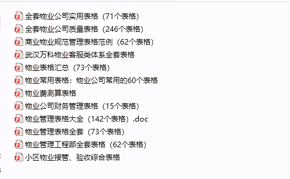 物业管理表格方案文件案例，全套表格资料范文，复制套用工作轻松