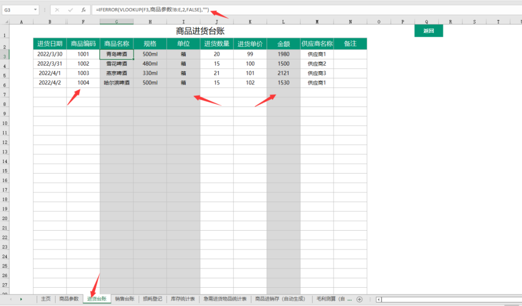 Excel全函数进销存管理系统，自动库存利润统计，图表展示超实用