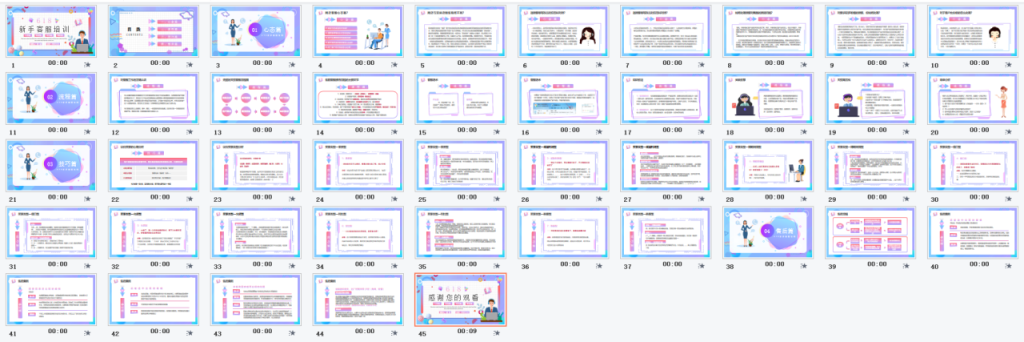 618新手客服培训PPT课件，专业内容演示模板，教育学习直接用