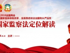 【演讲培训】党政学习必备PPT课件，最近监察法解读学习，文案完整直接套用