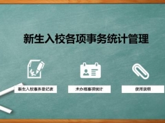 【教育教学】Excel新生入校事务统计表，自动未办理事项分类显示，一表多用