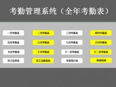 【考勤管理】Excel员工考勤表，全年出勤一键查询，汇总统计完整函数