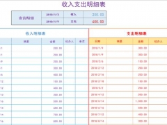【收支表】Excel简易收支表，自带时间段汇总，轻简开发易上手