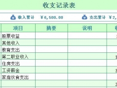 【图形图表】Excel收支记录表，完整函数记录，自动求和分析图表