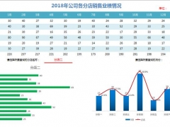 Excel实用年度业绩分析表，双动态选择，图表展示高大上