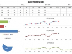 Excel经营分析图表，全年收支利润分析，多图同步简约清晰