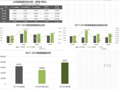 【图形图表】Excel精致公司年度图表，智能化图表分析，简约套用不加班