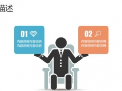 超实用扁平化人物图表集，精美框架设计，简单套用工作不加班