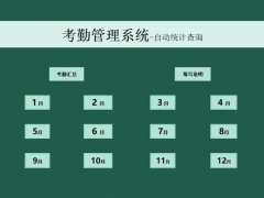 全自动Excel考勤管理系统，全函数应用，统计汇总一键操作
