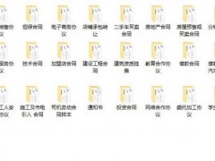 1800套常用合同协议模板，完成内容结构，word排版直接拿走