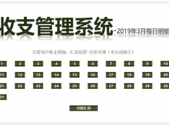 Excel财务收支管理系统，每日明细自动计算，统计工作躺着做