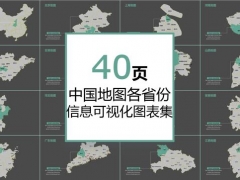 中国省份信息图表PPT合集，单块区域任意调色，快手套用超轻松