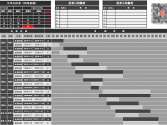 全自动Excel工作进度甘特图，自带万年历，备注提醒一步到位