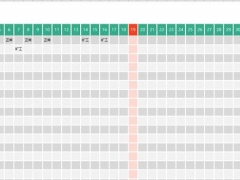 Excel单页式月度考勤表，月底自动统计，今日对齐，考勤高亮
