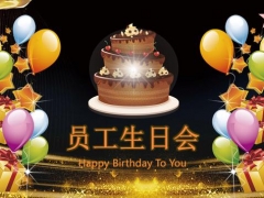 员工生日活动PPT模板，图片音乐动态展示，精准设计拿来就用