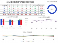 多门店产品上半年分析图表，自带条件格式，图表展示一键操作