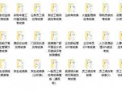 Excel绩效考核模板，多考核框架结构，完整表格函数，快手套用