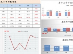 Excel多图表业绩分析图，自动半年数据计算，快手套用工作轻松