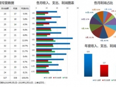 全自动收支数据分析图，组合图表高清显示，精准分析不劳心