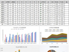 Excel销售业绩分析报表，自动占比排名，同比环比分析，简单实用