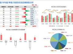 Excel销售数据分析图形图表，自动数据条显示，个性设置完美套用