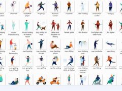 200张人物图标文件，轻松设计套用，PPT插画应用，轻松不劳神