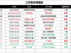 Excel计划表，月度日历视图，工作学习生活计划显示，轻松实用