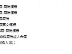 1300套word 简历合集，完整简历设计，多样式排版，直接打印