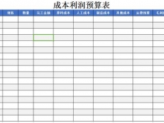 Excel成本预算表，完整表格设计，样式多样，告别画表不劳心