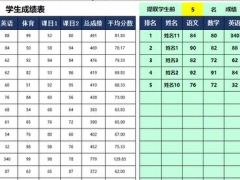 Excel学生成绩表,自动提取排名,全函数显示结果,无脑轻松