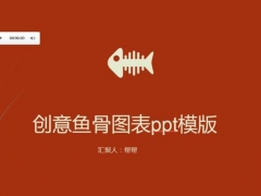 创意鱼骨图表PPT模版，原因结构分析高清展示，完整框架不加班
