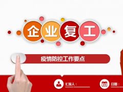 企业复工疫情防控工作要点，全内容PPT文件，完整框架直接F5