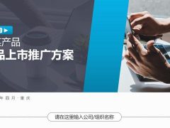 新品上市推广方案PPT，全内容引导，线性架构方案精美套用不加班