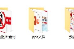 安全生产月员工培训PPT，安全标志PNG素材，组合套用超轻松