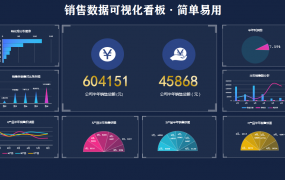 Excel销售数据分析可视化报表，动态图表多图联动，快捷简单