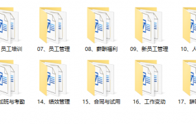 HR硬盘里的必备常用表格合集，全套word表格设计，打印套用不加班