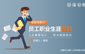 员工职业生涯规划PPT，人生设计职业规划，全内容完整框架套用