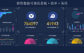 Excel销售数据分析可视化报表，分析展示图表动态，实用轻松