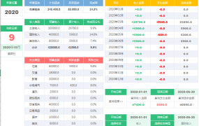 Excel个人家庭收支表，自动下拉菜单，函数统算查询极简快捷